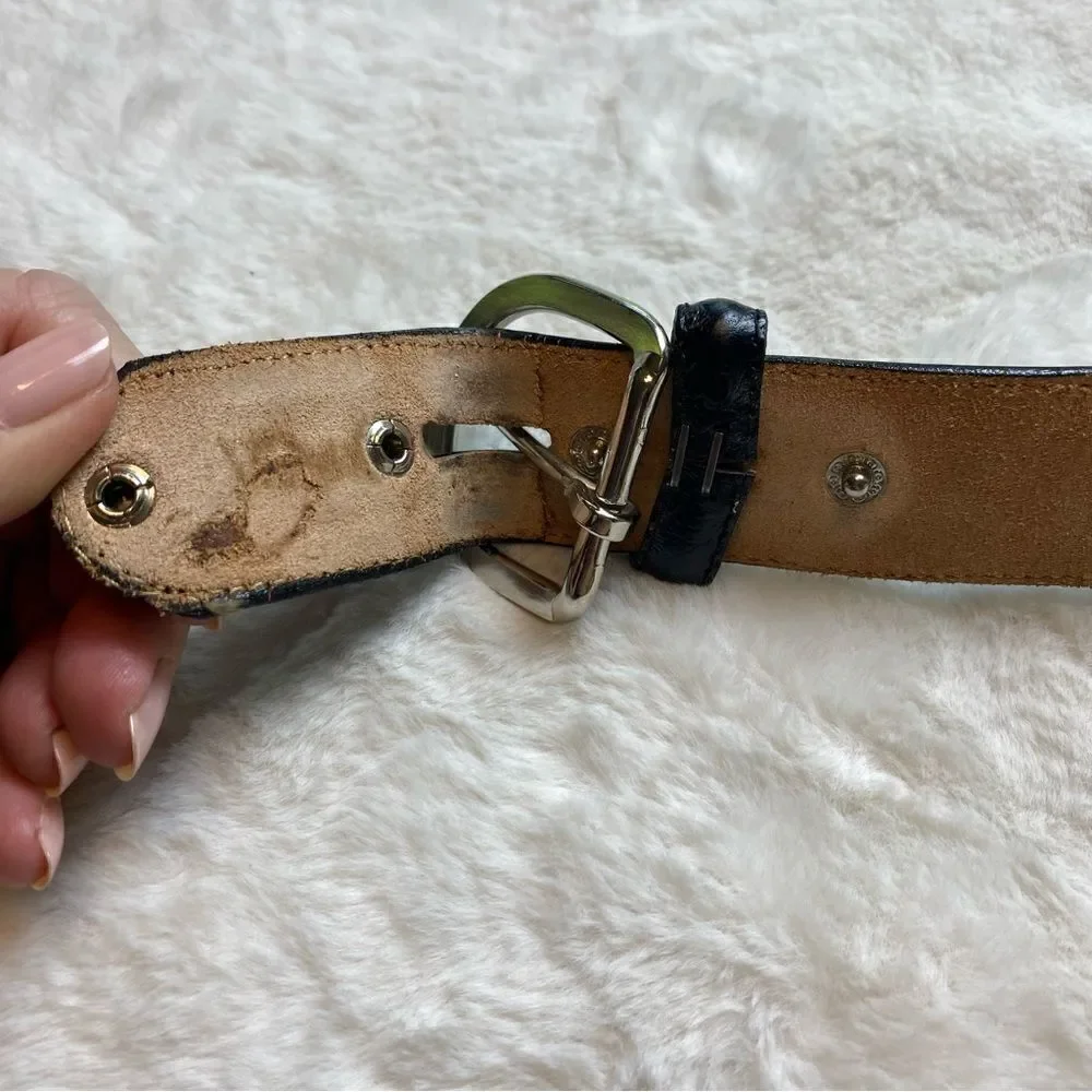 Black Leather Belt Size 50